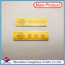 Nombre Badge Holder Gold Finished Name Badge Printing